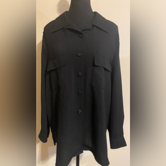 TanJay Tops - Tanjay Womens black button up shirt. Size 14